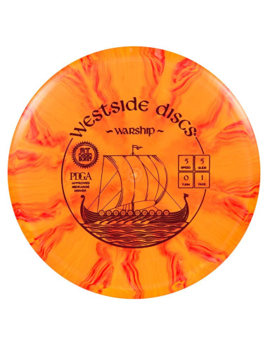 Disco Golf Westside Discs Warship Naranja Estable 22cm
