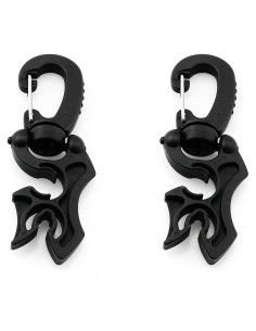 Soporte de Manguera de Buceo Doble Heyous 2 Piezas Negro