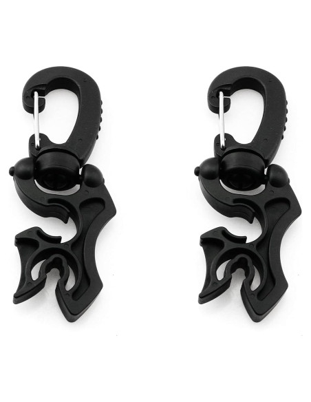 Soporte de Manguera de Buceo Doble Heyous 2 Piezas Negro