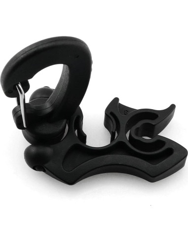 Soporte de Manguera de Buceo Doble Heyous 2 Piezas Negro