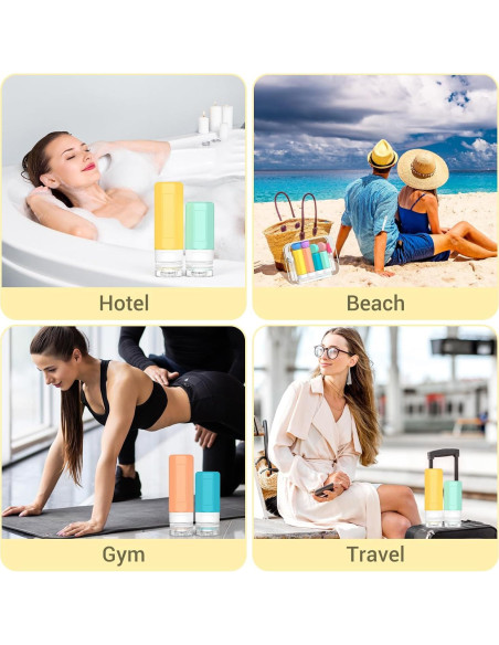 17 Piezas Botellas de Viaje Ruinovate Aprobadas TSA