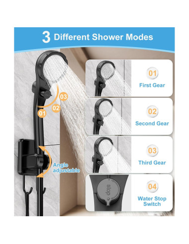 Ducha de Camping WADEO Portátil 6000mAh 20L Plegable