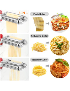 Accesorio de máquina de pasta FavorKit 3 en 1 para KitchenAid 2