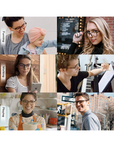 Gafas AOSM Anti Luz Azul Cuadradas UV400 para Adultos