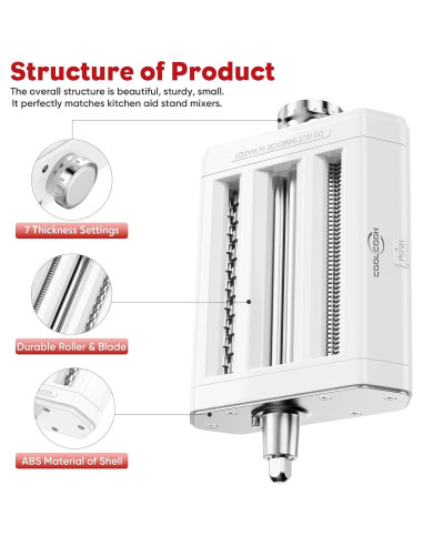 Accesorio de Pasta Coolcook para Batidora KitchenAid 3 en 1