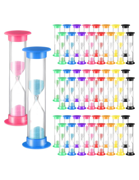 Temporizador de Arena 48 Pcs Queekay 2 Minutos Colorido
