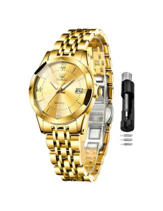 Reloj de Diamante de Lujo OLEVS para Mujeres - Acero Inoxidable, 30m Resistente al Agua