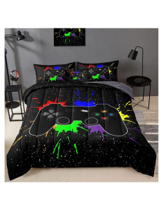 Juego de Edredón Gamer BDUCOK 5 Piezas Individual Microfibra