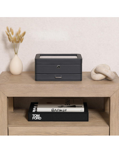 Caja de Reloj Rothwell 8 Compartimentos con Cajón Valet
