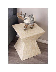 Mesa de Acento Deco 79 Hecha a Mano de Madreperla Beige 2