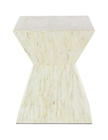 Mesa de Acento Deco 79 Hecha a Mano de Madreperla Beige