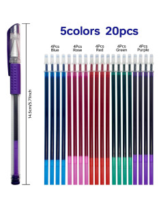 5 Marcadores de Tela Borrables Dinggaogao 0.5mm 5 Colores 2