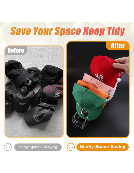 Soporte para Sombreros Sloworld Acrílico 2 Piezas 14 Sombreros