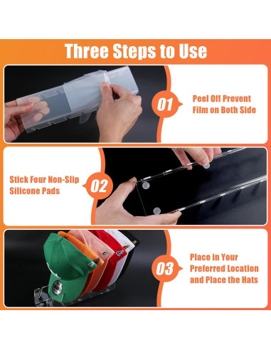 Soporte para Sombreros Sloworld Acrílico 2 Piezas 14 Sombreros