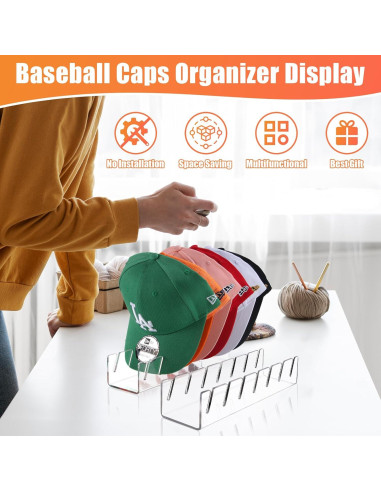 Soporte para Sombreros Sloworld Acrílico 2 Piezas 14 Sombreros