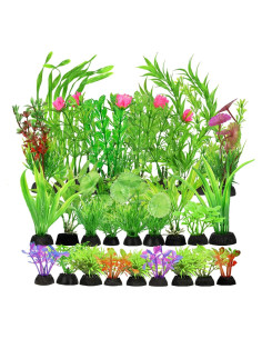 30 Plantas Artificiales para Acuario Gupawix Multicolor