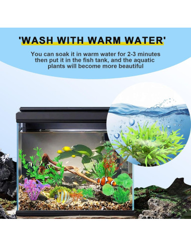 30 Plantas Artificiales para Acuario Gupawix Multicolor