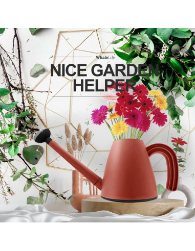 Regadera WhaleLife 2L Rojo Terracota para Bonsáis