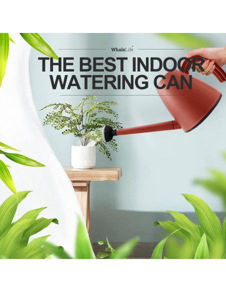 Regadera WhaleLife 2L Rojo Terracota para Bonsáis