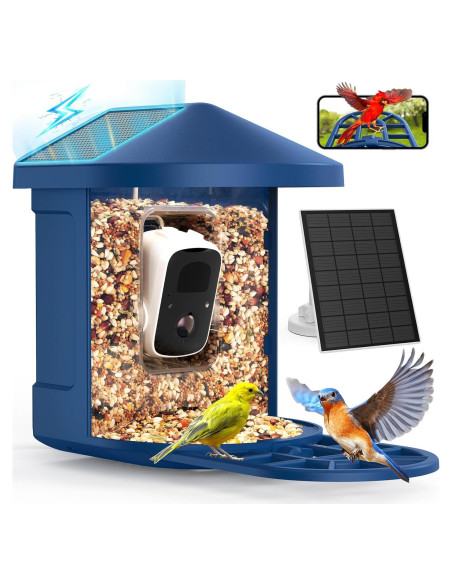 Comedero de Aves PeckCam con Cámara 2K y Solar IP65