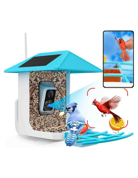 Comedero para Aves Tutoview 2.5L con Cámara HD y Solar