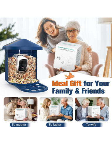 Comedero de Aves PeckCam con Cámara 2K y Solar IP65