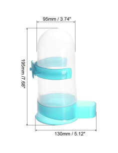 Comedero Automático PATIKIL 800ml para Aves Azul Claro 2