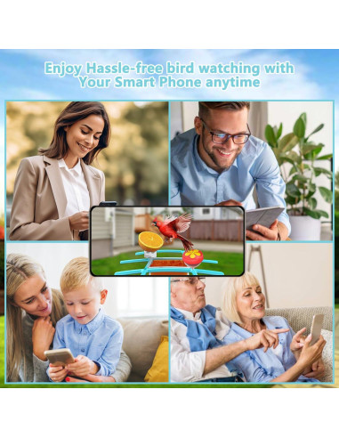 Comedero para Aves Tutoview 2.5L con Cámara HD y Solar