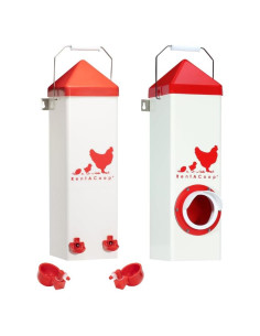 Juego Comedero y Bebedero RentACoop para Pollos 4.54 kg 7.57 L