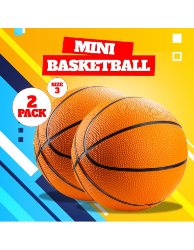 Balón de Baloncesto Mini Bedwina - 17.78 cm - Set 2 Pzs