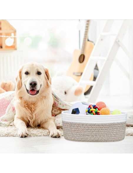 Cesta Pequeña Tejida ABenkle 30x20x13 cm para Almacenamiento