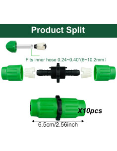 Kit de Reparación de Manguera de Jardín Dhieong 10 Piezas 2