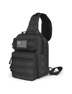 Mochila Sling Táctica HAOMUK Rover Pequeña EDC Negra