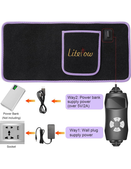 Cinturón de Terapia de Luz Roja LitePow 120LED Alivio Dolor