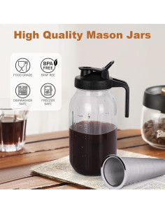 Cafetera Cold Brew QHH 1.89 L con Filtro Acero Inoxidable 2