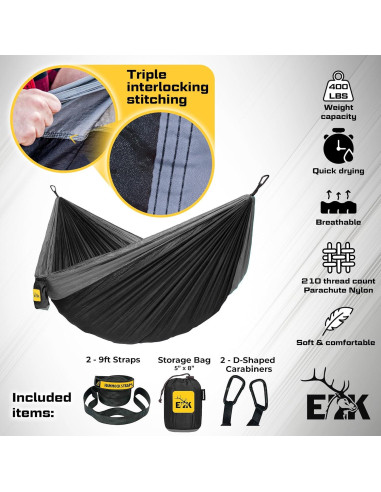 Hamaca Individual ELK Nylon Paracaídas 210T Ligera