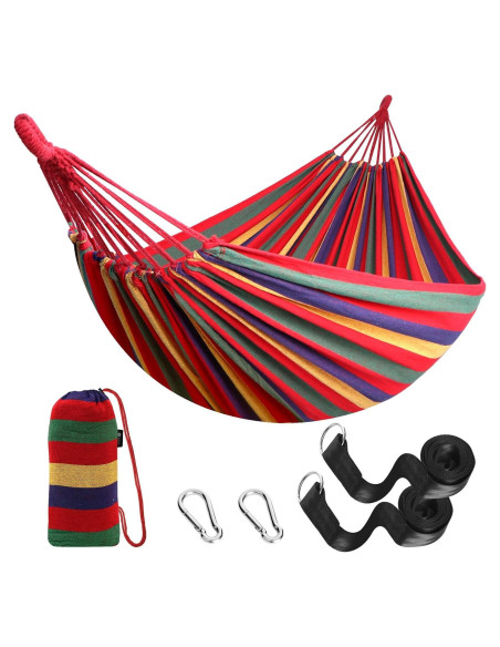 Hamaca de Algodón ANYOO Portátil 299kg con Correas