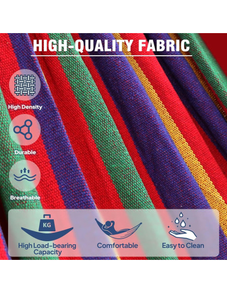 Hamaca de Algodón ANYOO Portátil 299kg con Correas