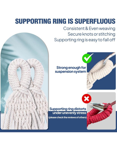 Hamaca de Algodón ANYOO Portátil 299kg con Correas