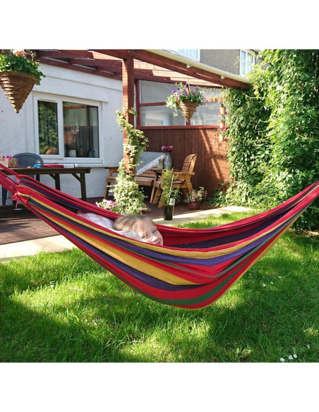 Hamaca de Algodón ANYOO Portátil 299kg con Correas