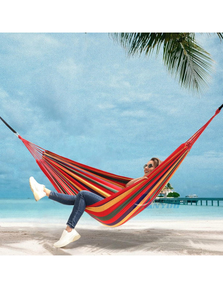 Hamaca de Algodón ANYOO Portátil 299kg con Correas