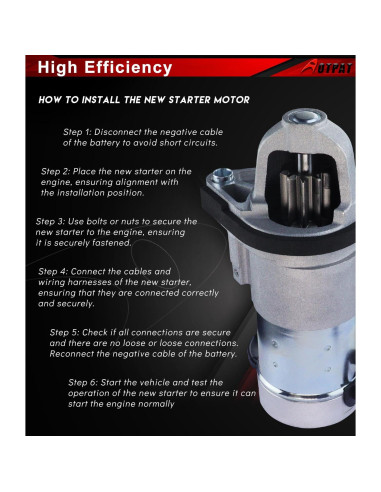 Motor de Arranque AOTPAT 12V 1.4KW para Infiniti y Nissan