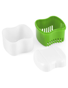 Caja de Baño para Dentaduras Annhua Verde Claro 10x8.6 cm