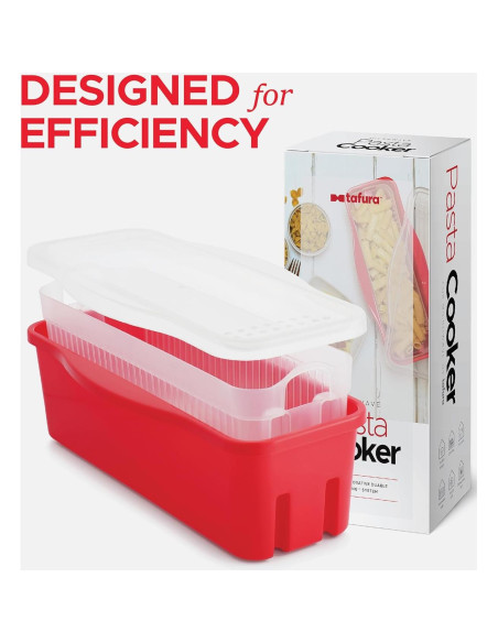 Cocinero de Pasta Tafura 2.2L con Drenaje Doble - Microondas