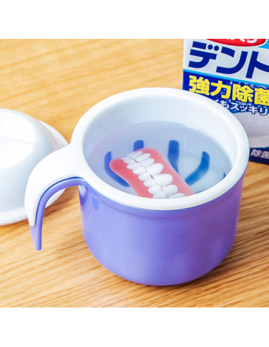 Taza Grande para Dentaduras FJNATINH 300 ml con Colador