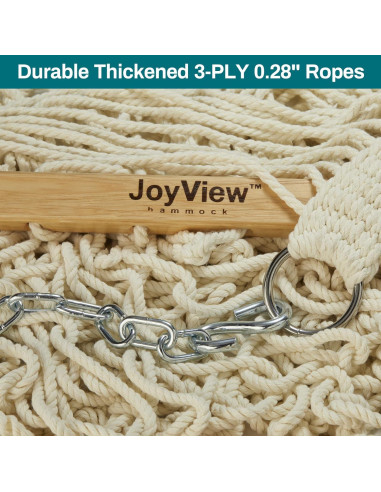 Hamaca Doble JoyView - Algodón Tejido a Mano con Almohada