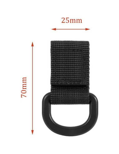 Clips Tácticos en D ZYAMY 8 Piezas Nylon Marrón/Negro