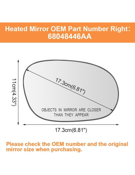 Espejo Calefaccionado Senzeal Lado Derecho Dodge Challenger