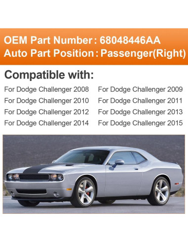 Espejo Calefaccionado Senzeal Lado Derecho Dodge Challenger
