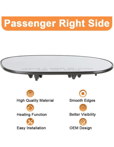 Espejo Calefaccionado Senzeal Lado Derecho Dodge Challenger